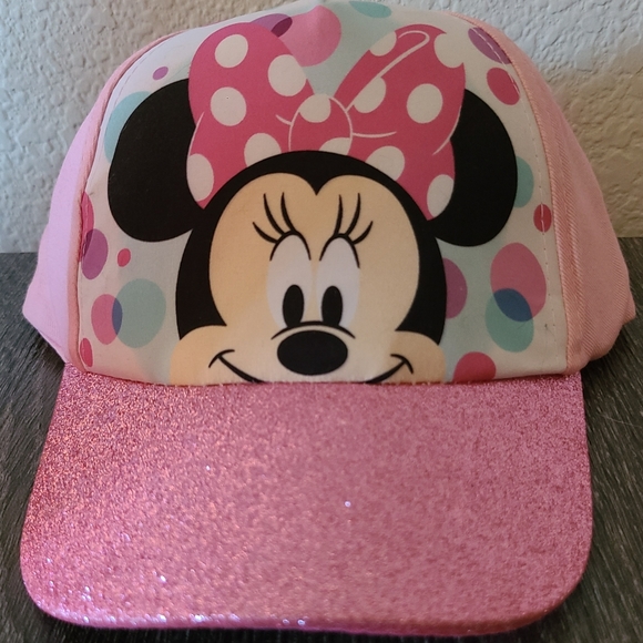 DISNEY MINNIE MOUSE GIRLS GLITTERY BASEBALL CAP HAT One size, adjustable - Picture 3 of 7